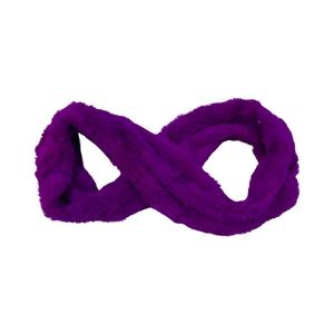 Knitted Fuchsia Rabbit Fur Infinity Scarf NWT